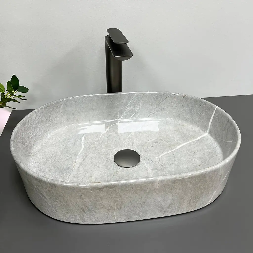 Умивальник VBI Verona 50 gray stone накладний VBI-011310, Сірий - фото 3