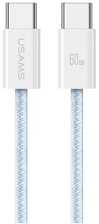 USB Кабель Usams U86 (US-SJ656) Type-C-Type-C PD 60W 5A 1.2m Синій - фото 2