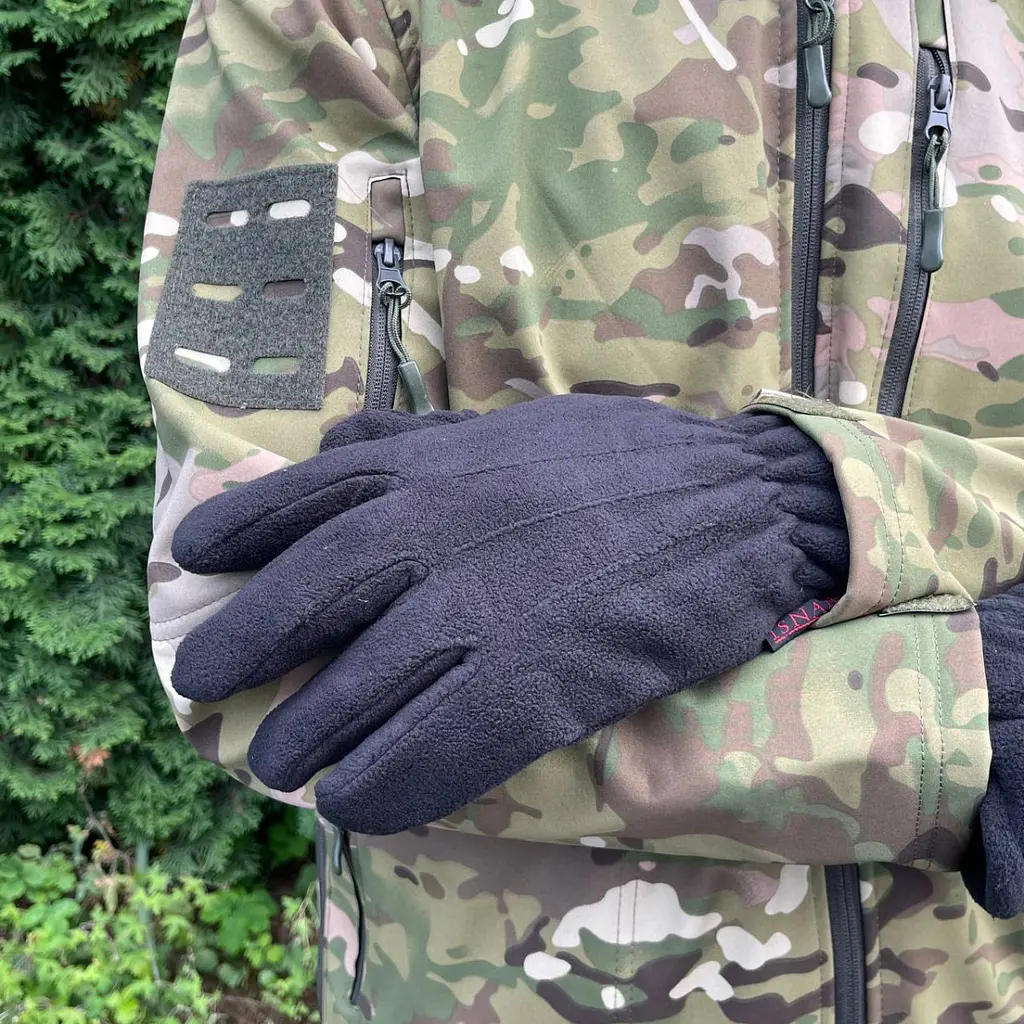 Рукавички тактичні флісові Туреччина ЗСУ 8683 чорні - фото 3