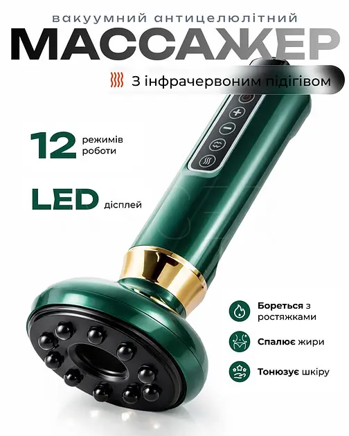 Вакуумний масажер антицелюлітний Good Idea Machine  LY-81 з інфрачервоним підігрівом та 6 режимами роботи - фото 2