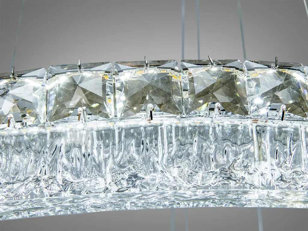 Підвісна LED-люстра Diasha MD6027/800+600+400S-gol для вітальні, зали та сходів, 270 W, 82 см, 17-35m2 - фото 5