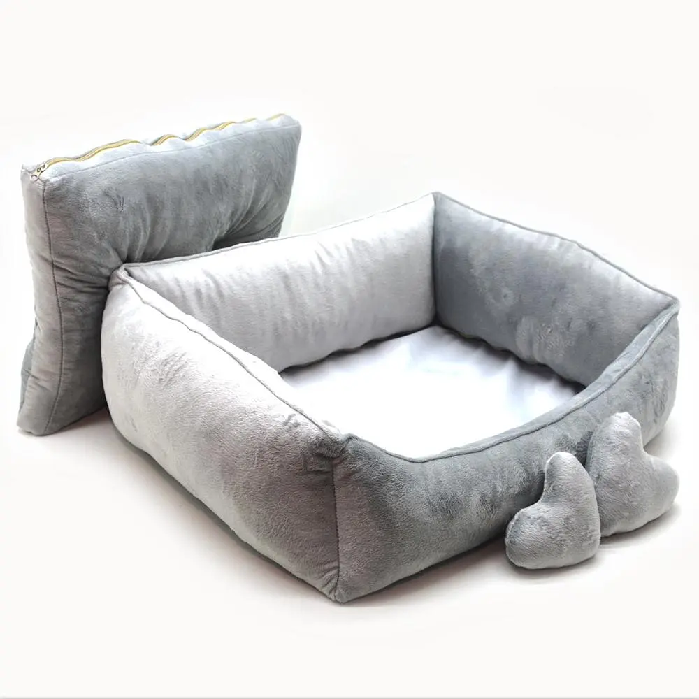 Лежак для котів та собак Zoo-hunt Ніжність сірий №2 405х535х230 мм - фото 2