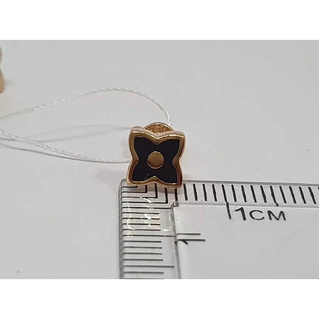 Золотые серьги-пуссеты Империя золота с эмалью. СП1467(2)И - фото 3