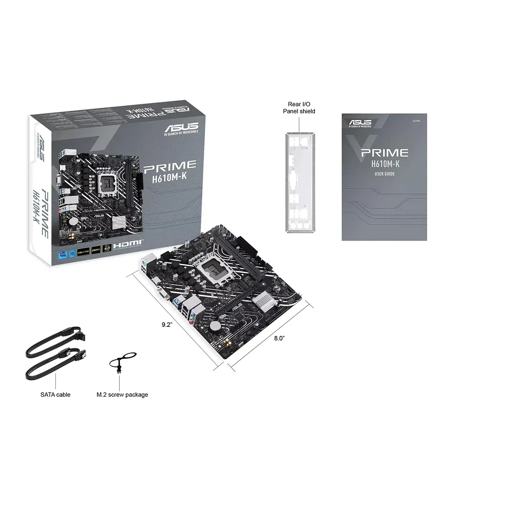 Материнская плата PRIME H610M-K s1700 H610 2xDDR5 M.2 HDMI D-Sub mATX Asus teh0019030 - фото 3
