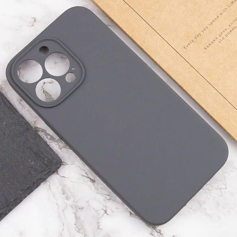 Чохол Epik Silicone Case Full Camera Protective (AA) NO LOGO для Apple iPhone 13 Pro Max (6.7) Сірий / Dark Gray - фото 5