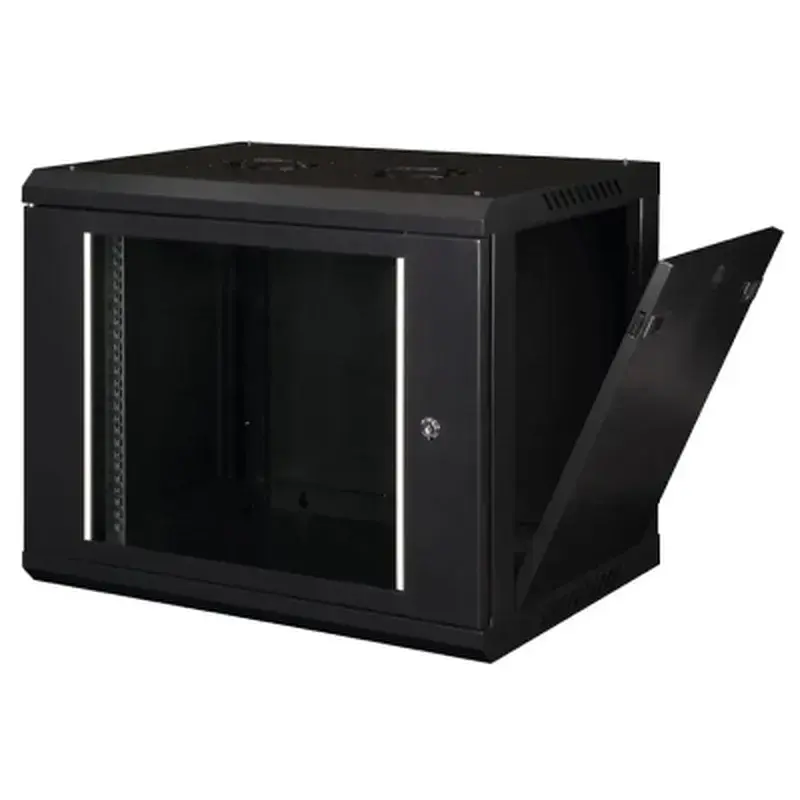 Шафа настінна Hypernet 9U 19" 600x600 ProLine (PL-WMNC66-9U-BLACK) - фото 2