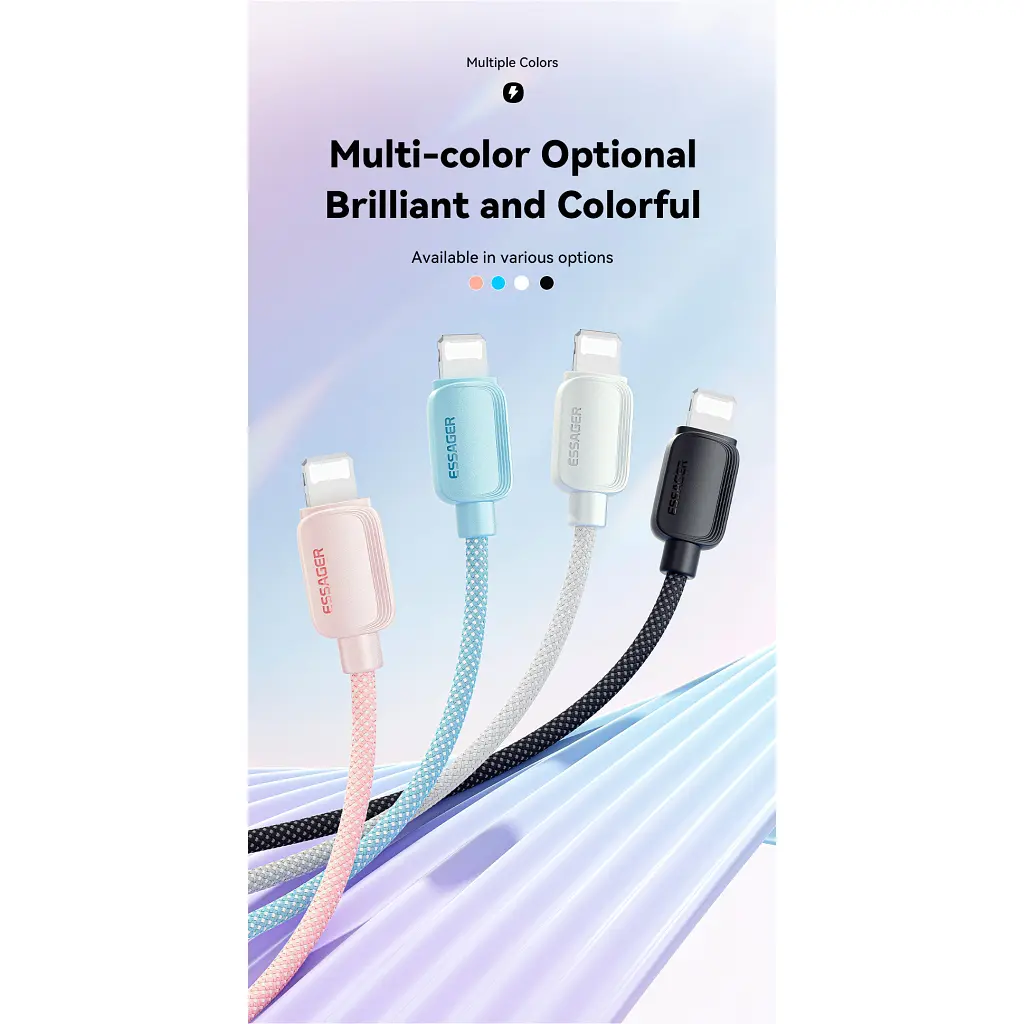 Дата кабель USB-C to Lightning 2.0m 20W white Essager (EXCTL-WLA02-P) - фото 5