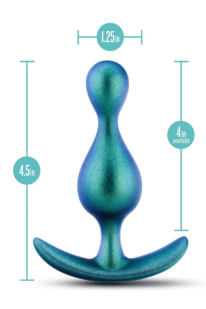 Анальная пробка Anal Adventures Matrix Photon Plug 11.4 см (бирюзовый) - фото 4
