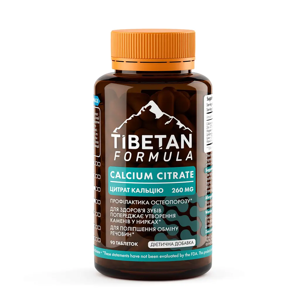Цитрат кальцію Tibetan Formula 90 таблеток