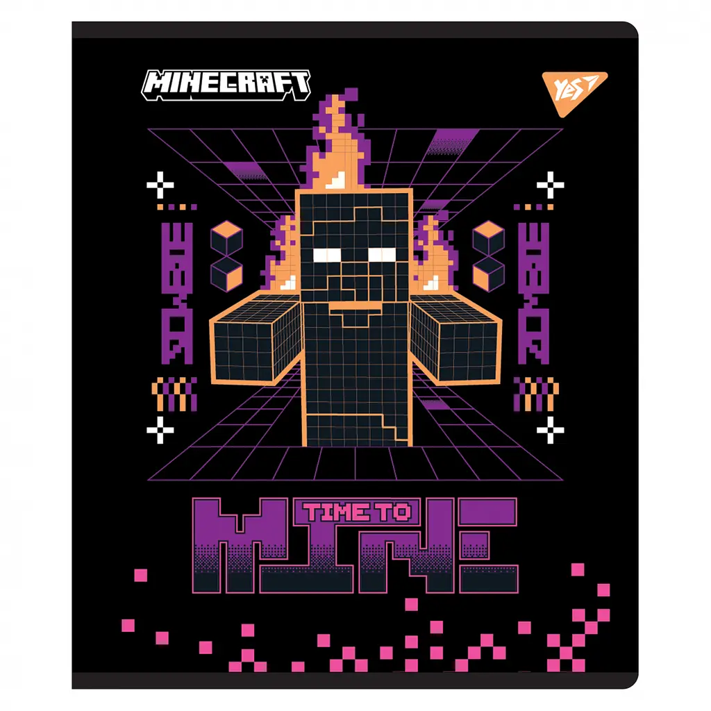 Набір зошитів для записів А5 Yes Minecraft Black 18 аркушів в клітку 10 шт. (767521) - фото 4