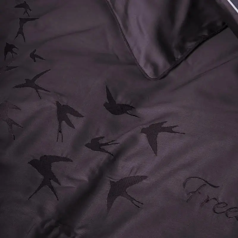 Комплект постільної білизни MirSon Сатин Elit 0231 Excalibur Freedom 160x220 см темно-фіолетовий (2200010538557) - фото 2