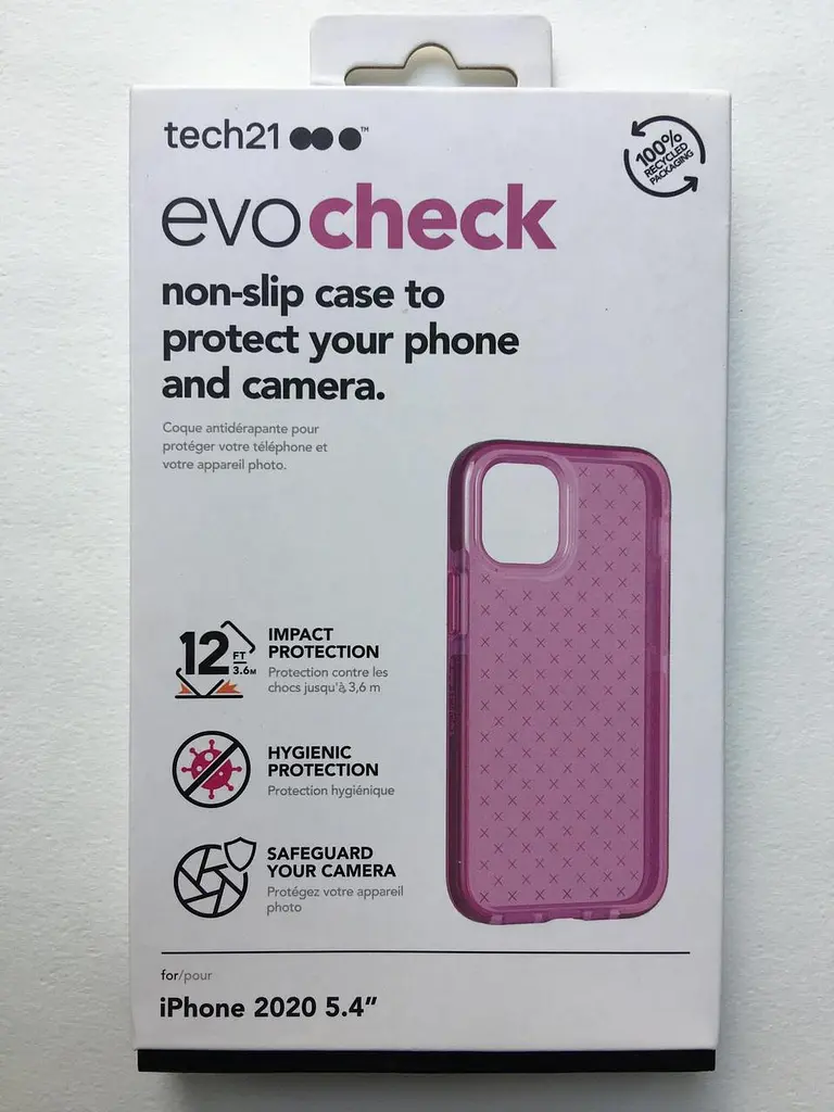 Протиударний чохол з антимікробним покриттям Tech21 Evo Check для iPhone 12 Mini (5.4") Mystical Fuchsia - фото 6