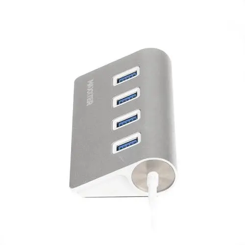 Хаб USB HU3A-4P-01 Silver Maxxter teh0023481 - фото 2