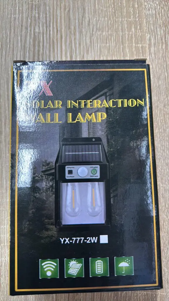 Вуличний накладний світильник Solar wall lamp YX-777-2W Ліхтар на сонячних батареях з датчиком руху Black - фото 6