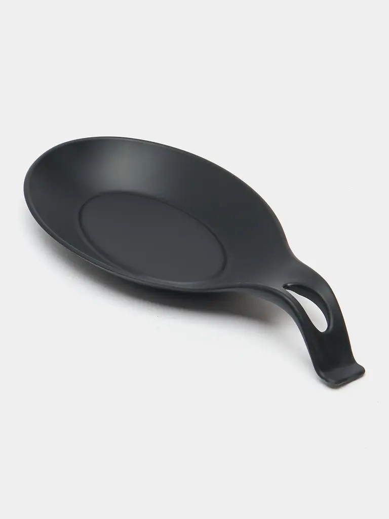 Силиконовая подставка под ложку термостойкий коврик для кухонной утвари LVR 004 Black (16585) - фото 2