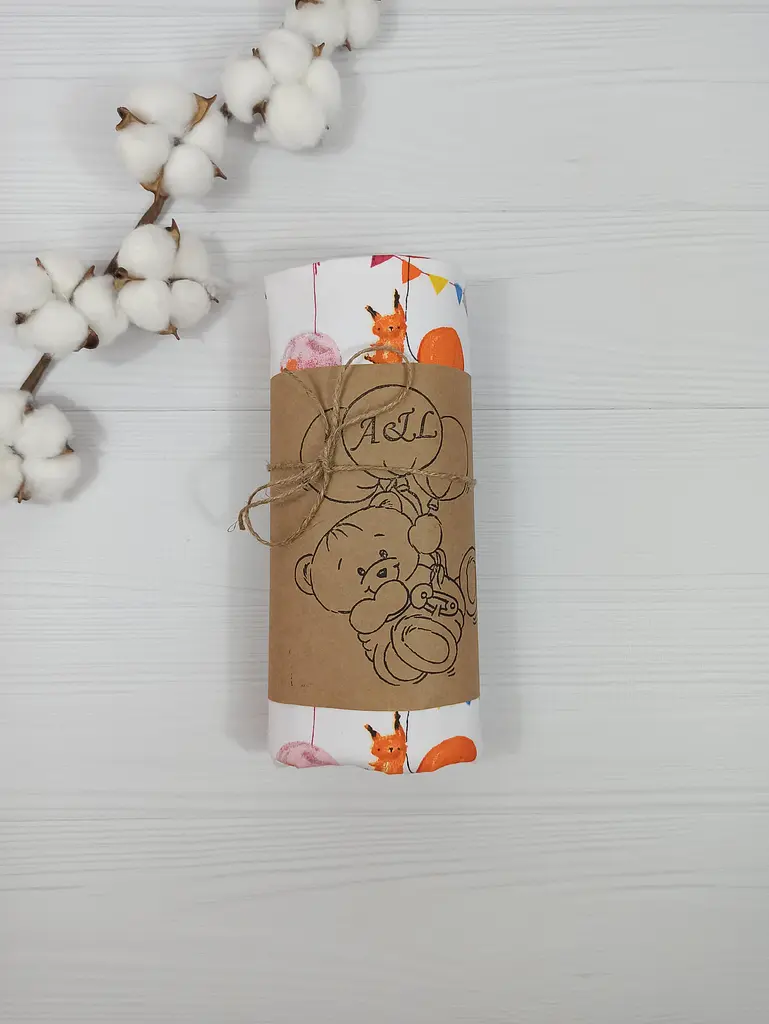 Пелюшка дитяча багаторазова непромокальна a.l.babybox Лисички на кульках 80x100 см Різнокольоровий (NV 18145410) - фото 3