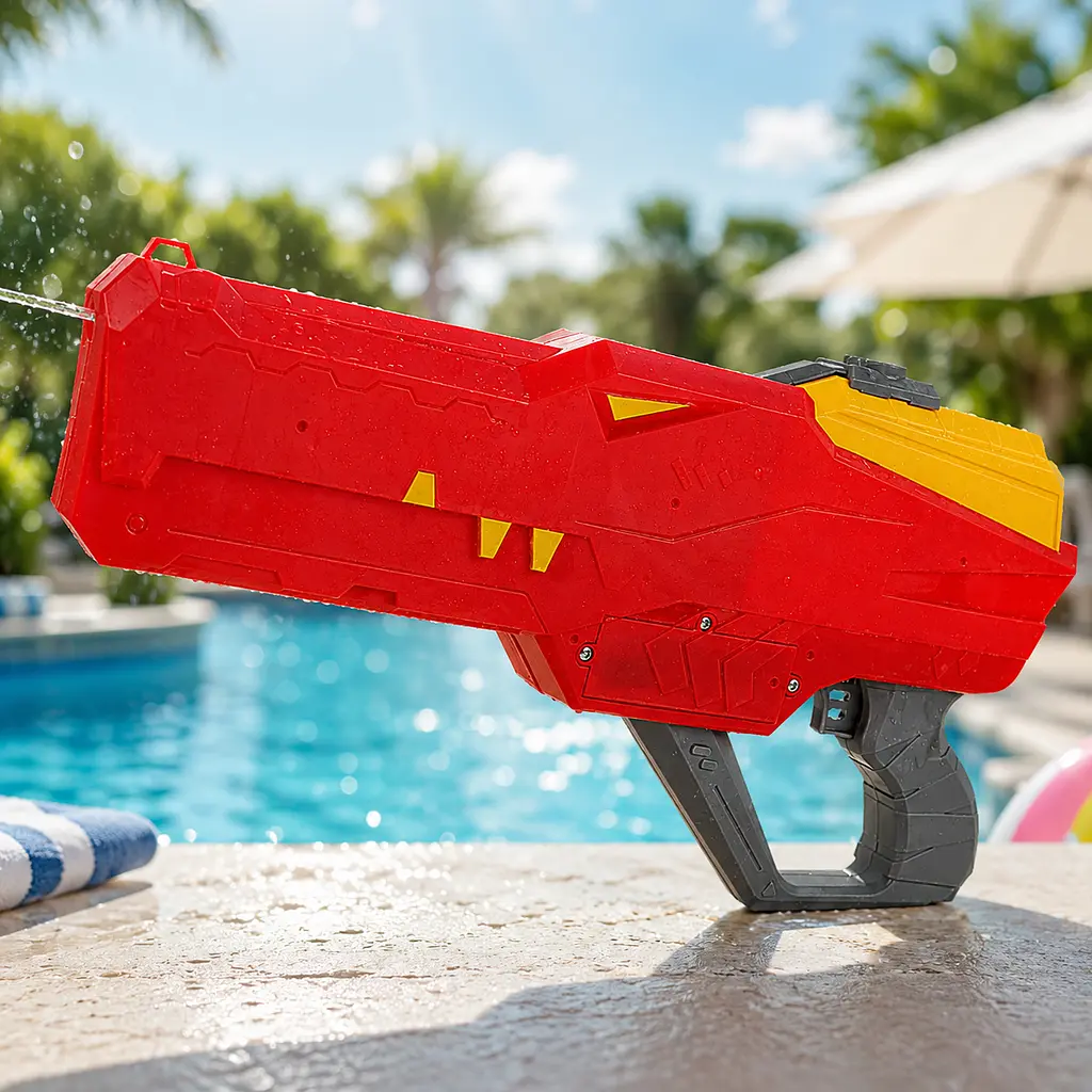 Водяний пістолет крокодил дитячий Water Gun 550мл / Бластер акумуляторний водний автомат з автоматичним набором води - фото 4
