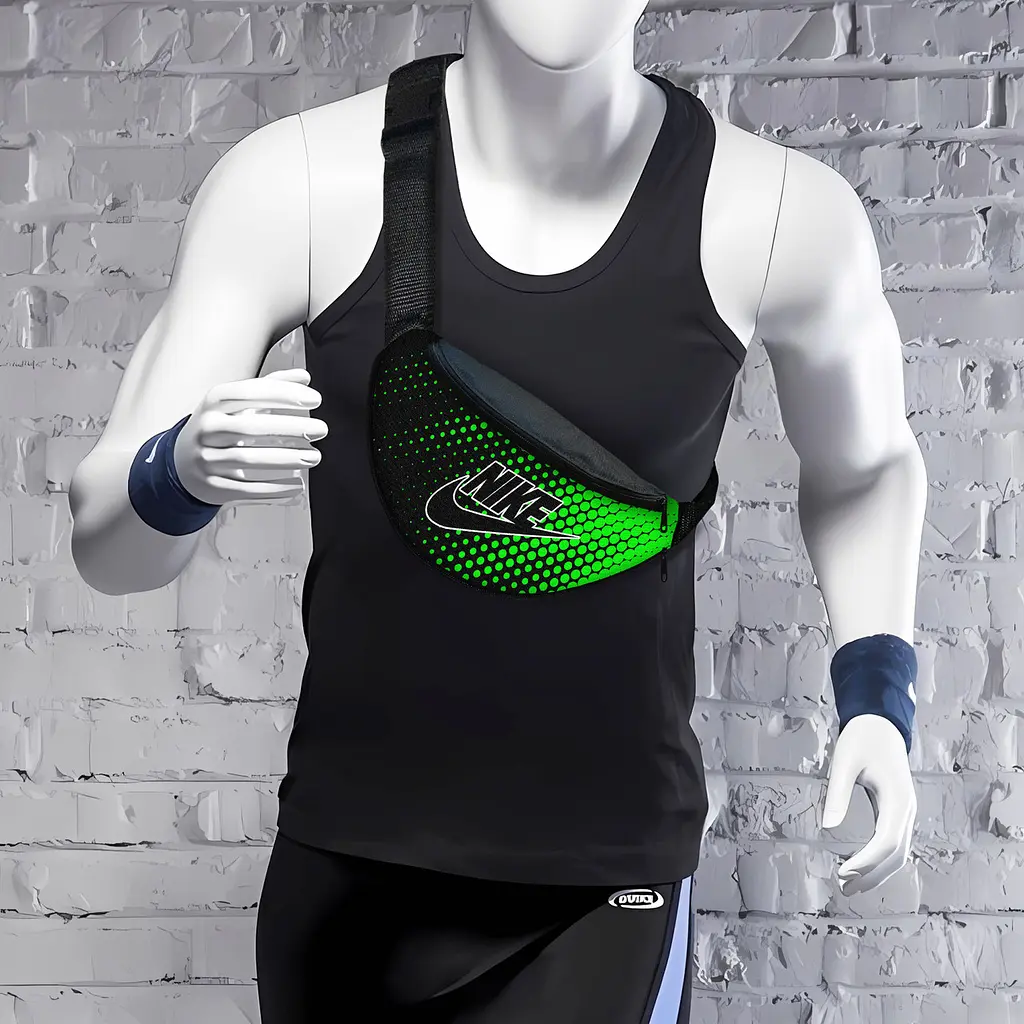 Сумка-бананка Nike мужская/женская спортивная 32×16 см с расширителем поясная сумка или сумка через плечо (3735) - фото 2