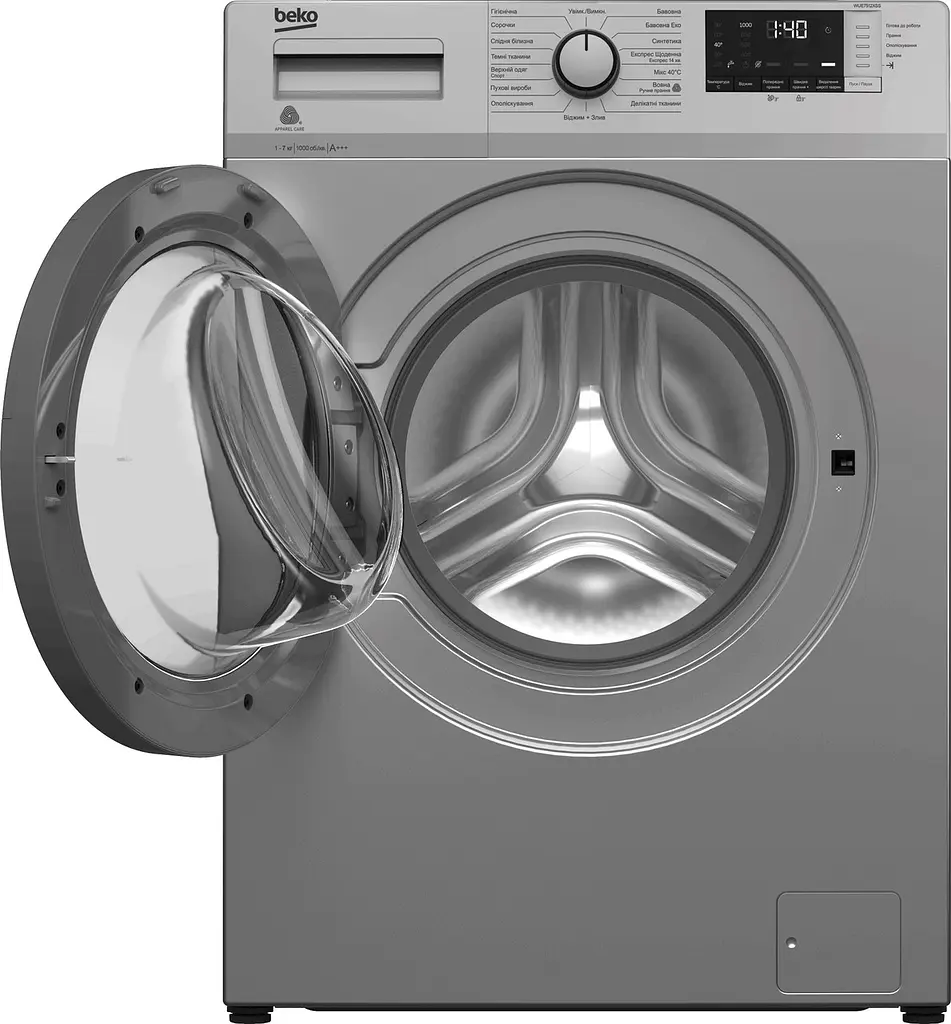 Пральна машина Beko з фронтальним завантаженням WUE7512XSS, 7кг, 1000, A+++, 45см, Дисплей, Білий (WUE7512XSS) - фото 3