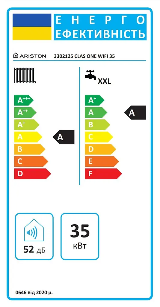 Ariston Котел газовий Ariston CLAS ONE WIFI 35 двоконтурний конденсаційний 35кВт Wi-Fi - фото 6