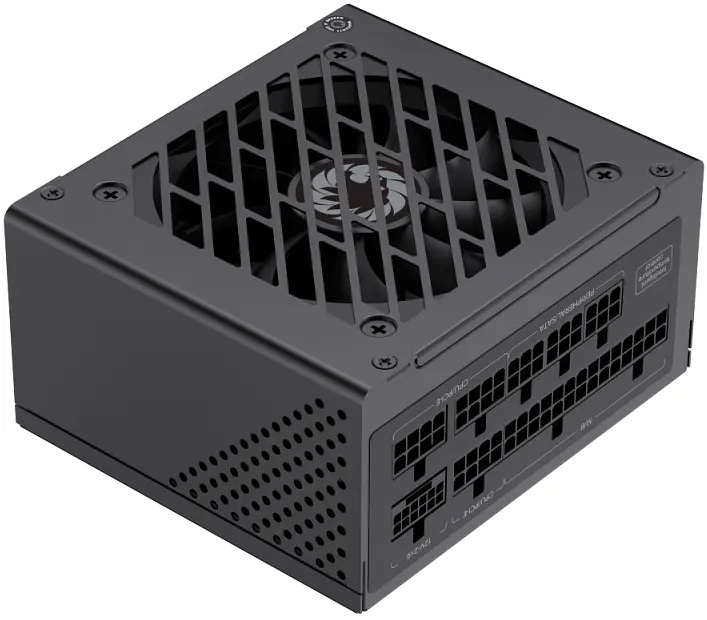 блок питания GameMax 750 Вт GS-750G, Black, SFX, модульный, 80+ Gold, Active PFC, 9,2 см, 3xMolex / 4xSATA / 1x16-pin / 3x2+6-pin / 2x4+4-pin / 1x20+4-pin, защита OVP / UVP / OCP / OTP / OPP / SCP - фото 2