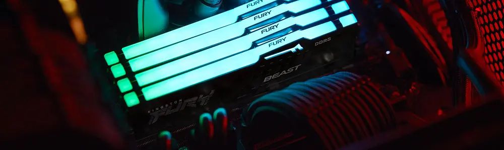 Пам'ять ПК Kingston DDR5 64GB KIT (32GBx2) 6000 FURY Beast RGB - фото 2