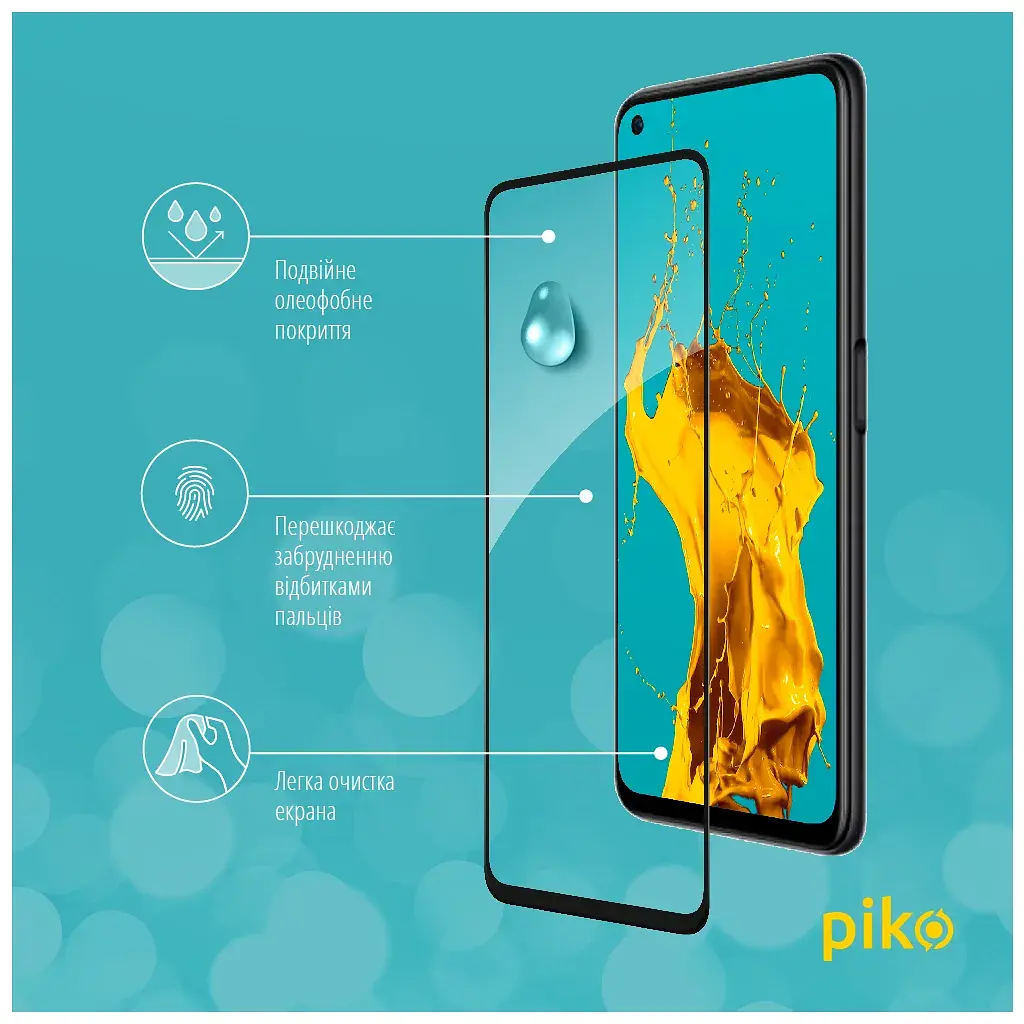 Скло захисне Piko Full Glue Oppo A76 4G Black (1283126528897) - фото 5