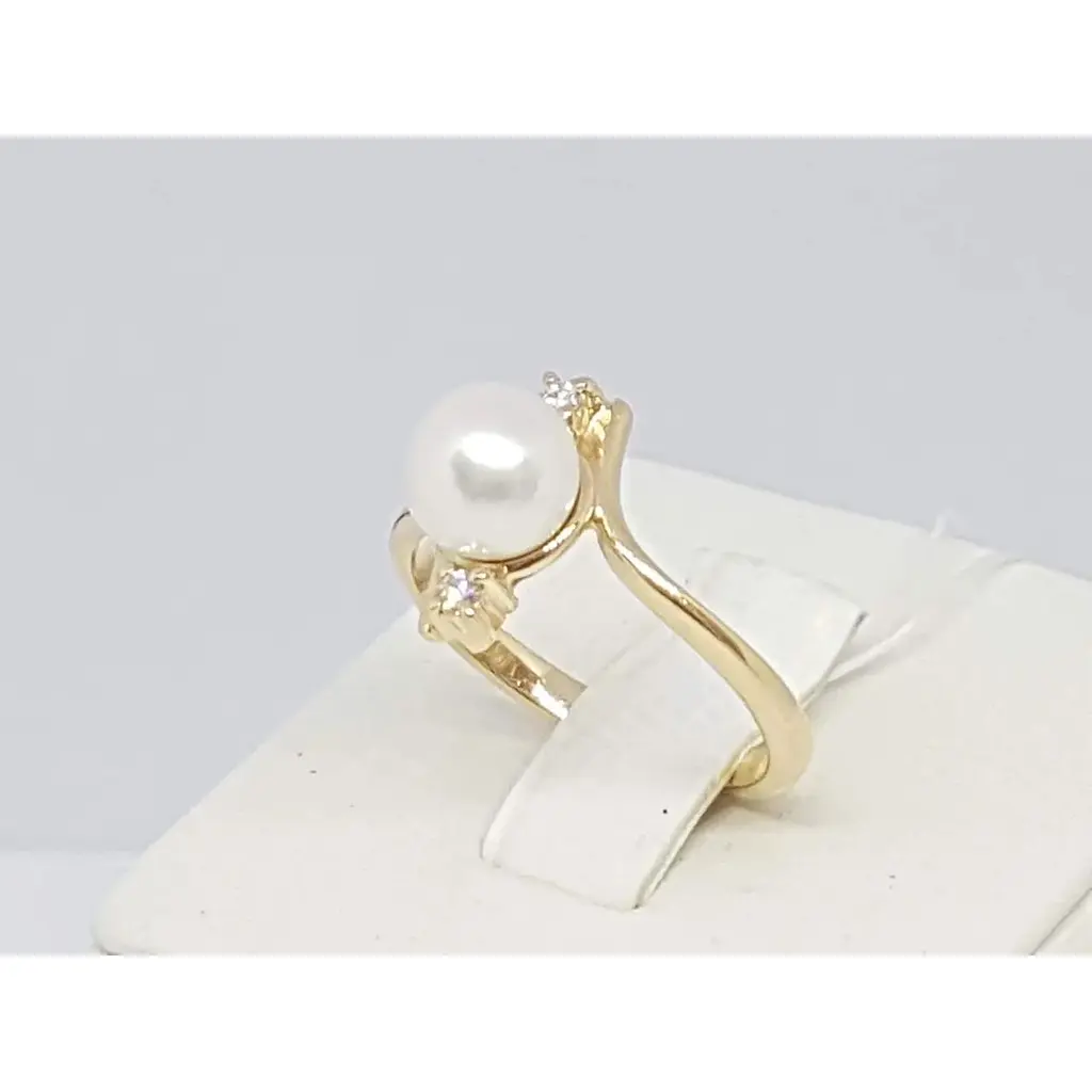 Золоте кільце Гаразд з діамантами і перлами. 3022230 17 - фото 4