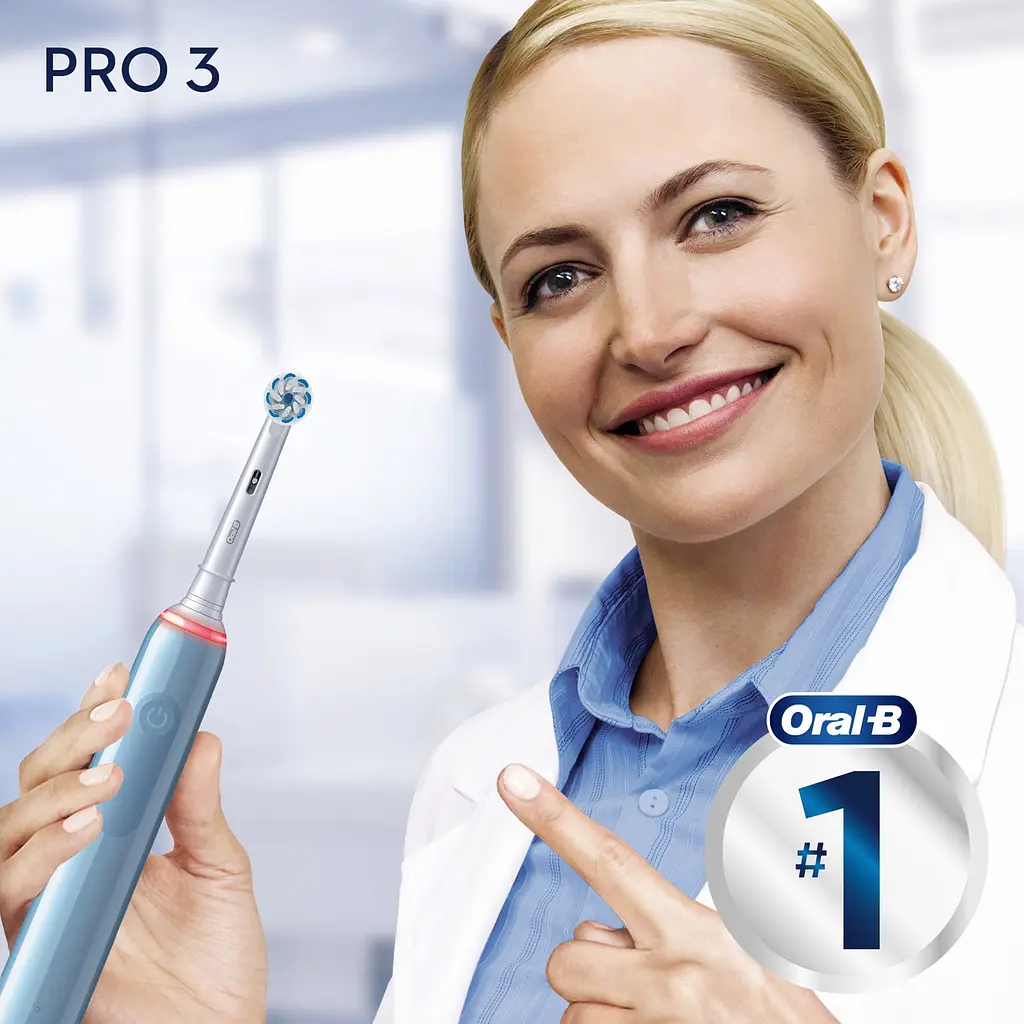 Електрична зубна щітка Oral-B Pro 3 3000 Sensitive Blue (D505.513.3) [104069] - фото 4