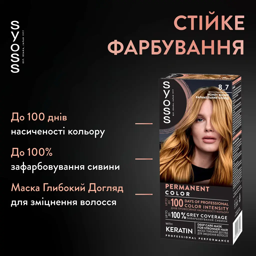 Фарба для волосся Syoss 8-7 Карамельний блонд 115 мл (9000100633260) - фото 2