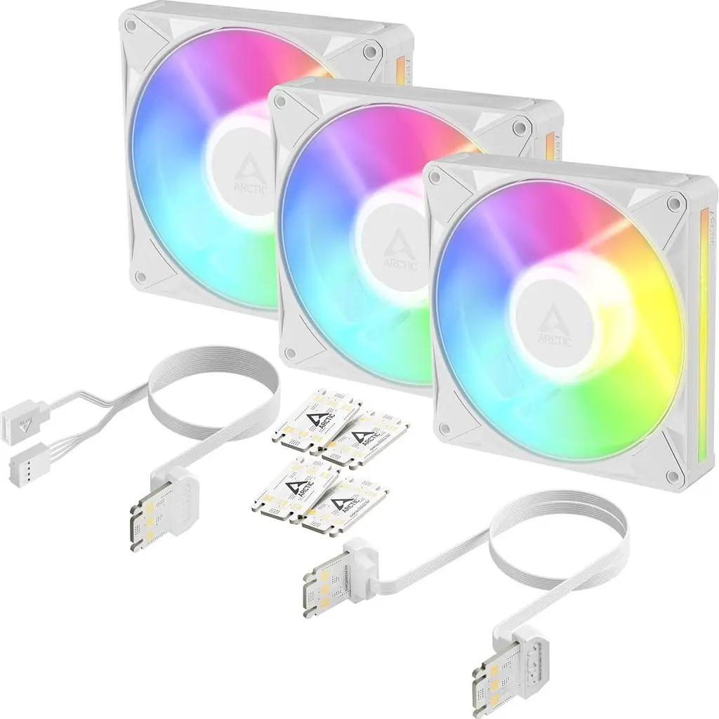 Комплект корпусних вентиляторів Arctic BioniX P14 A-RGB 3-Pack White (ACFAN00342A) [176026] - фото 2
