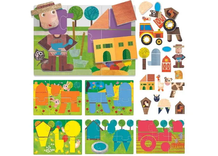 Настільна гра Headu Тактильне лото Монтессорі. Форми та контури (Montessori. Tactile Iotto for Kids: Shapes and Contours) (MU25374) - фото 2