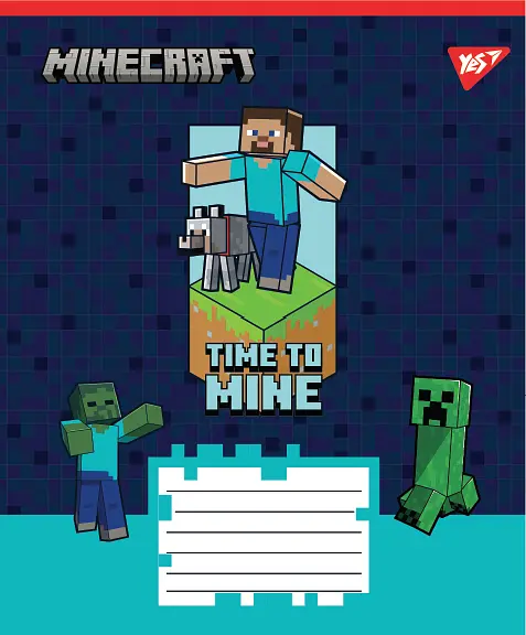 Набір зошитів шкільних YES А5/12 клітинка Minecraft Walls 25 шт (767563) - фото 6