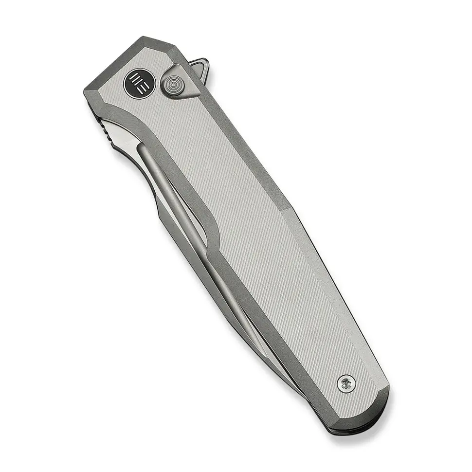Ніж складаний туристичний Weknife Dressytak (8.6 см) Bohler M390 / Titanium сірий - фото 4