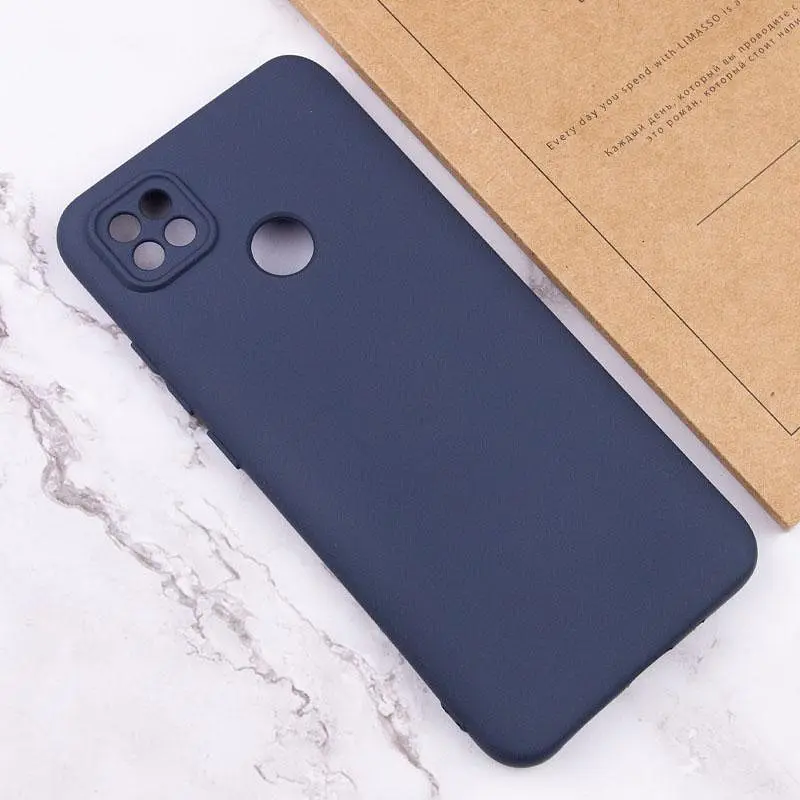 Чехол TPU GETMAN Liquid Silk Full Camera для Xiaomi Redmi 9C Синий / Midnight Blue - фото 3