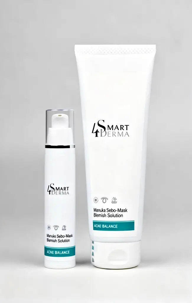 Маска для лица, себорегулирующая Smart4Derma Manuki уменьшение воспалений, очищение пор50 мл
