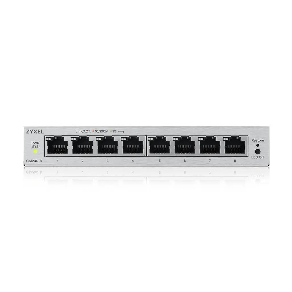 Комутатор мережевий ZyXel GS1200-8 v3 (GS1200-8V3-EU0101F) - фото 2