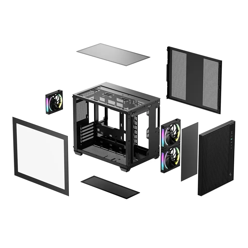 Корпус для ПК Deepcool CG330 Mesh 3F Black (R-CG330MESH-BKANM3-G) - фото 10