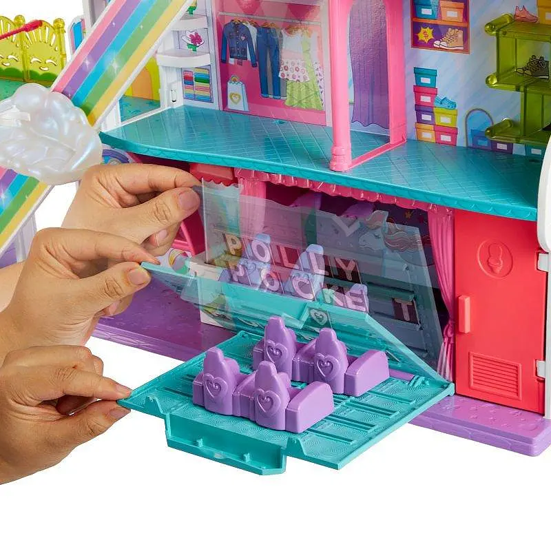 Ігровий набір Polly Pocket Sweet Adventures Rainbow Веселковий торгівельний центр (HHX78) - фото 12