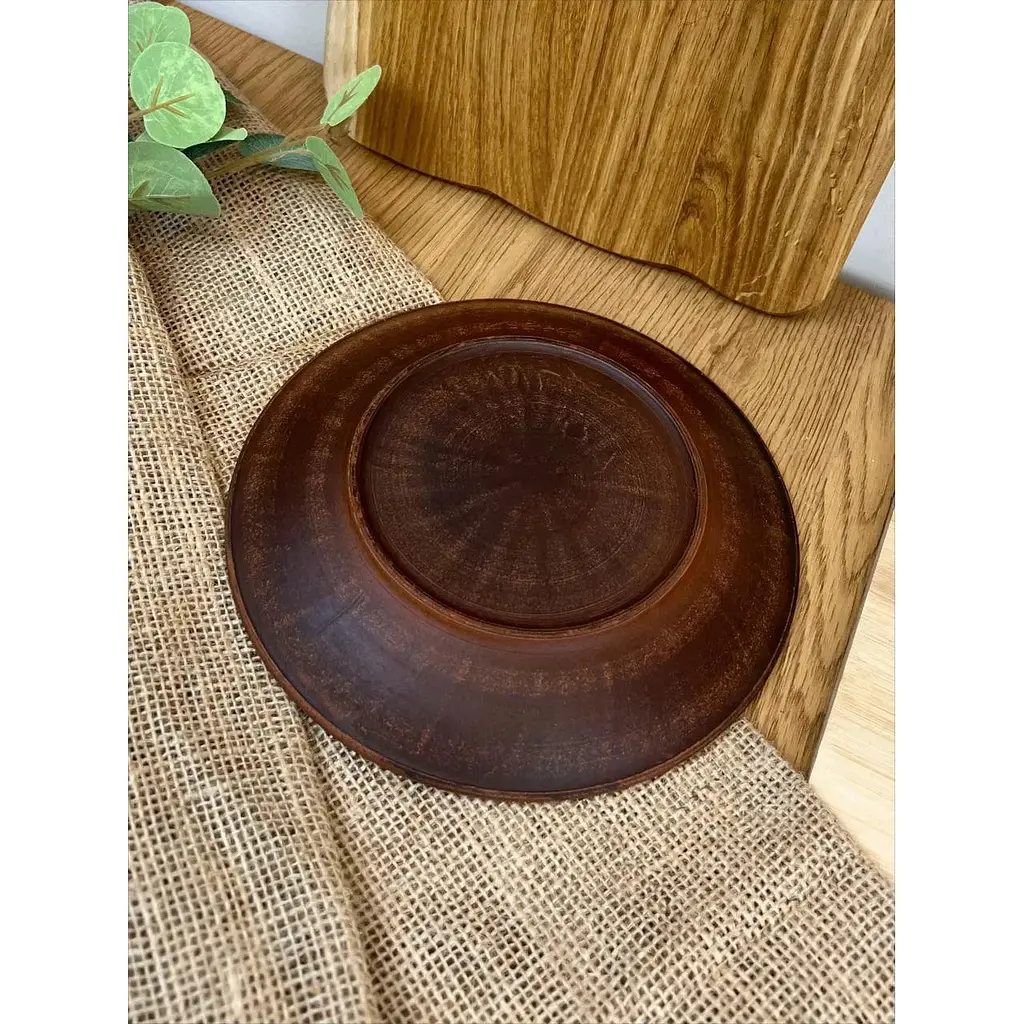 Тарілка 21 см керамічна (глиняна) Гладка - фото 3