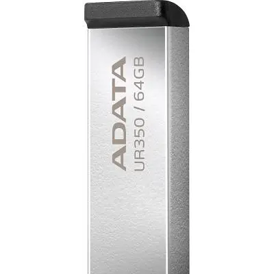 USB флеш накопичувач ADATA 64GB UR350 Silver-Black USB 3.2 (UR350-64G-RSR/BK) - фото 3