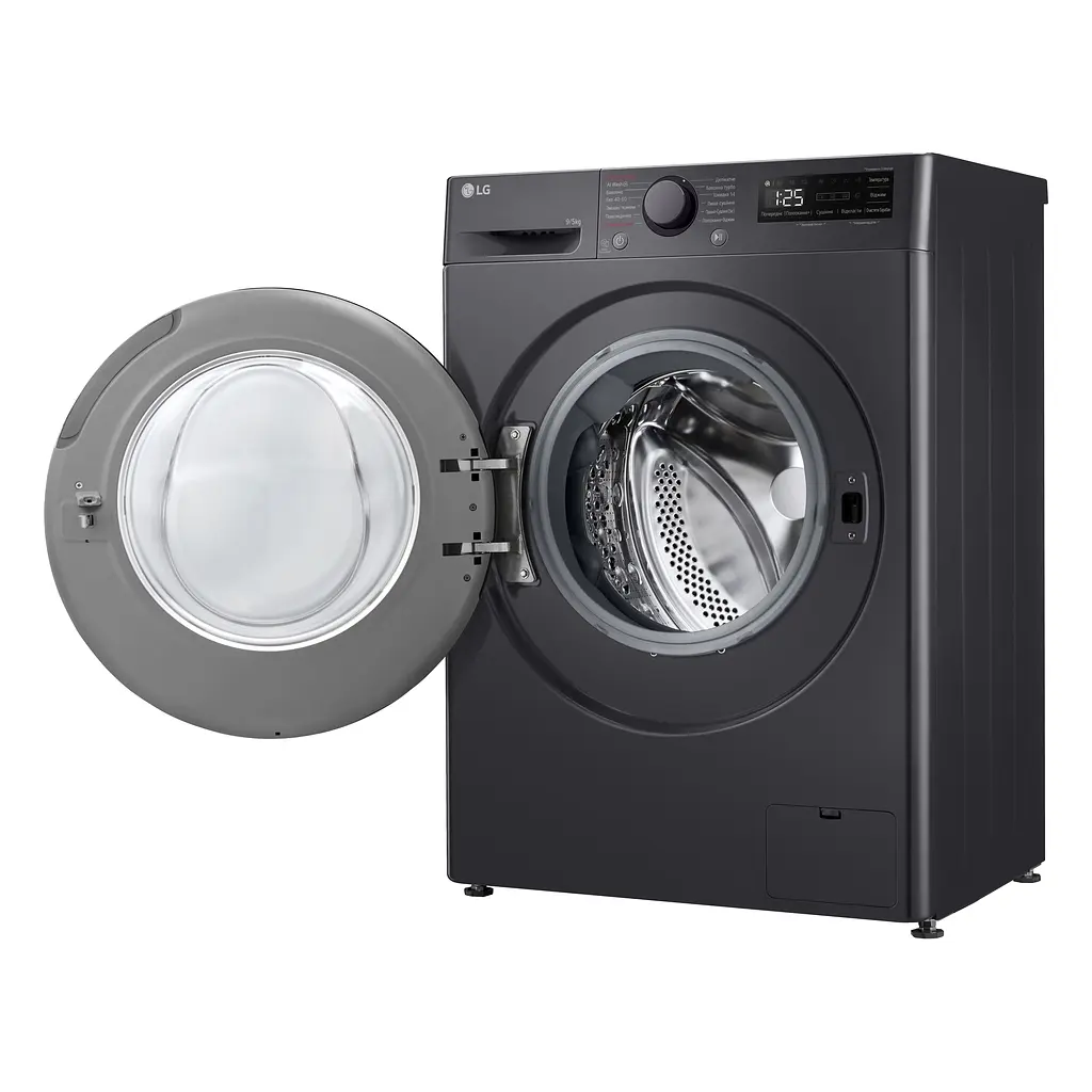 LG Прально-сушильна машина фронтальна, 9(5)кг, 1200, A, пара, 48см, дисплей, пара, інвертор, чорний - фото 6