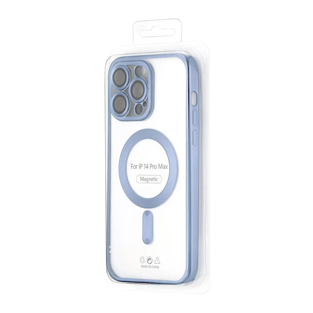 Чохол Ductil Metallic Edge with MagSafe (Protected Camera & Lens) iPhone 14 Pro Max Light Blue - фото 2