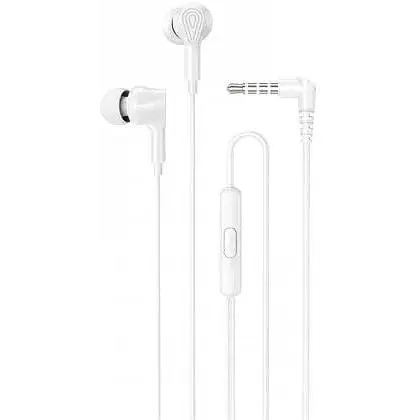 Навушники Hoco Ingenious universal earphones with microphone M102 90 градусів штекер білі
