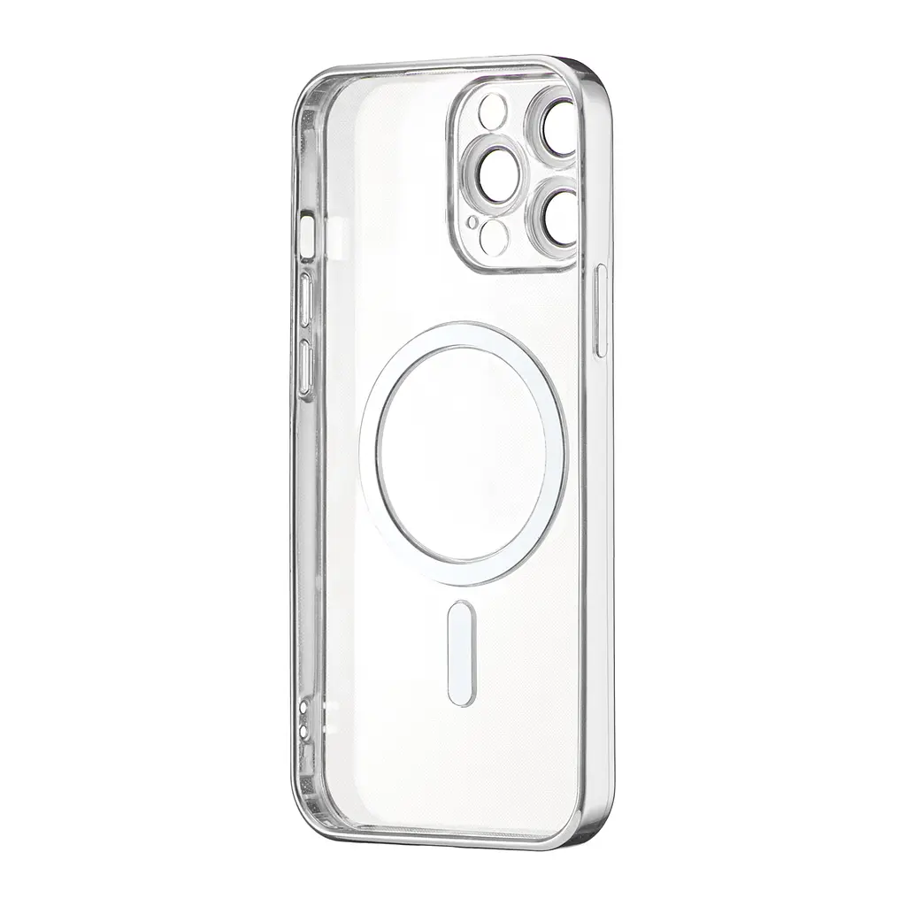 Чохол Ductil Metallic Edge with MagSafe (Protected Camera & Lens) iPhone 12 Pro Max Silver - фото 3