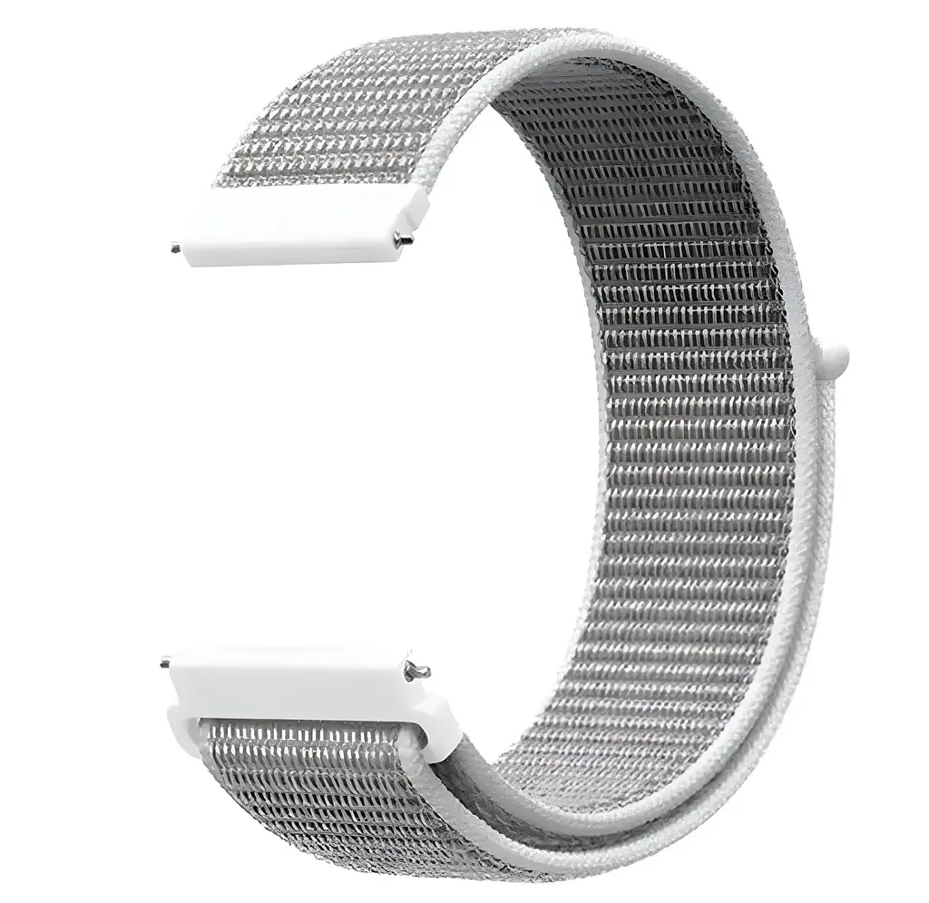 Ремінець нейлоновий на липучці BeWatch Xiaomi Amazfit BIP/GTS/GTR 20 мм Білий (1011311.1UW) - фото 3