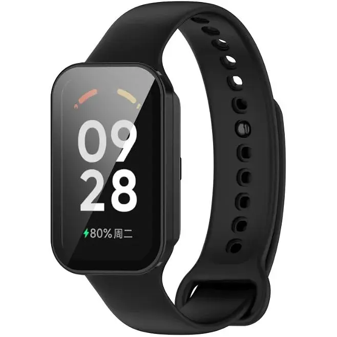 Чохол-накладка DK для Xiaomi Redmi Smart Band 2 Пластик Gloss Glass Full Cover (015558) (black) - фото 2