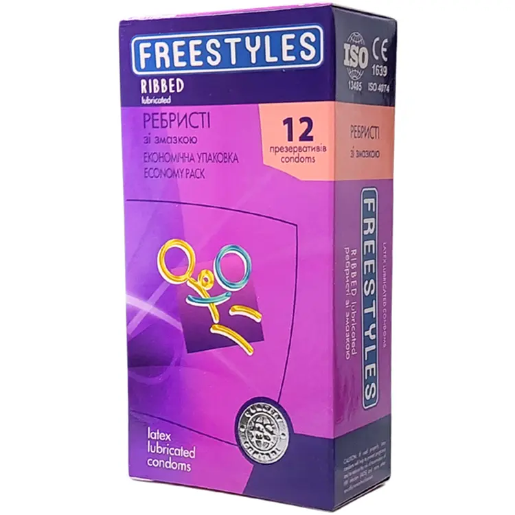 Презервативи Freestyles Ribbed ребристі 12 шт. (9556081104041) - фото 2
