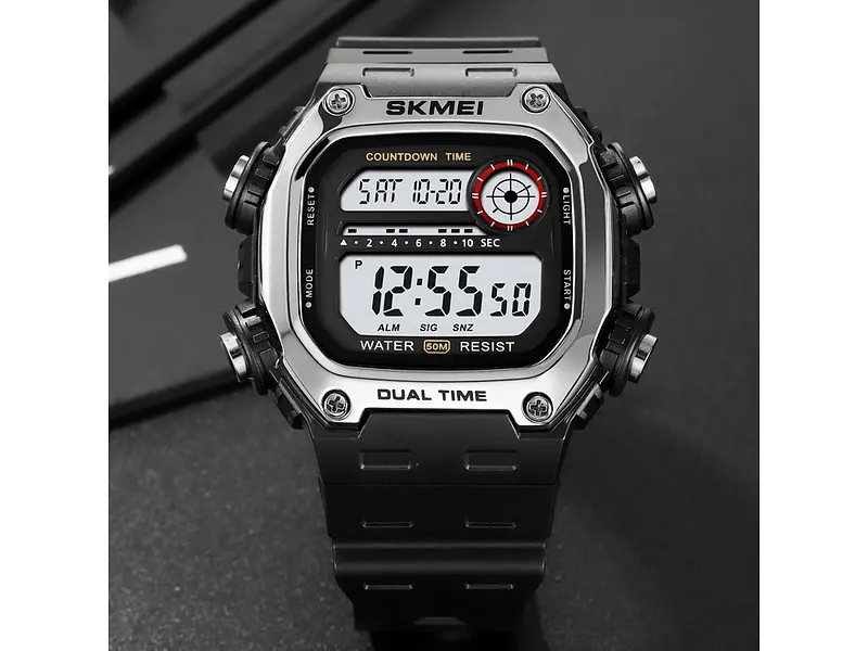 Чоловічий наручний годинник 2126SIBK Silver-Black Skmei acs0030249 - фото 6