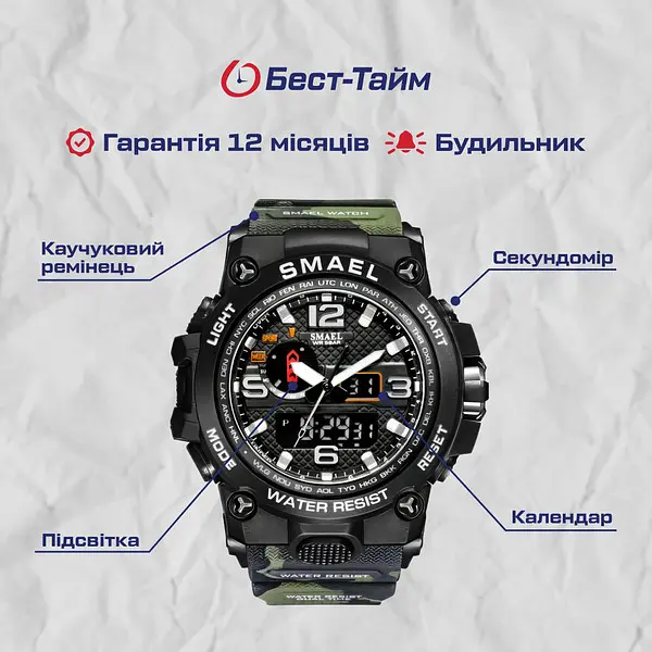 Годинник Smael Tank - фото 5